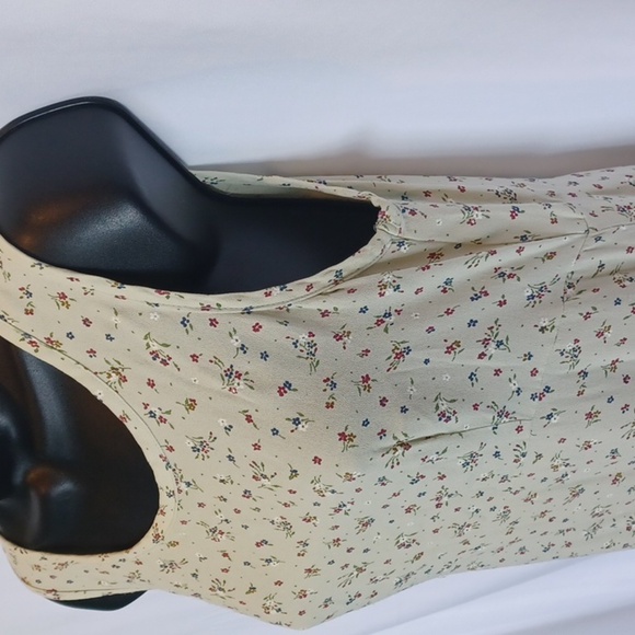 Molly Malloy Vintage Maxi Dress Sleeveless Floral, 17" pit to pit, 16" waist - Picture 3 of 6